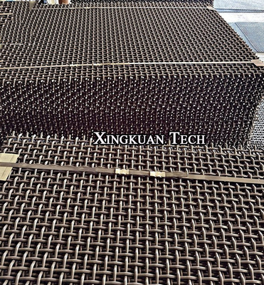 Heavy Duty 65mn Spring Wire Crimped Screen Mesh For Crusher