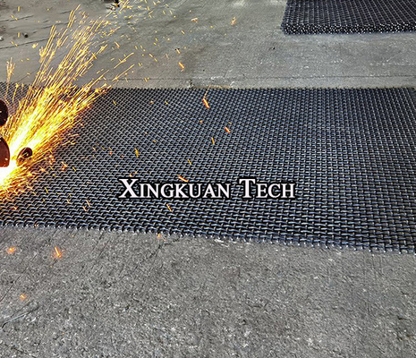 Heavy Duty 65mn Spring Wire Crimped Screen Mesh For Crusher