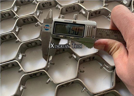 Steel Hex Metal Mesh , Hex Steel Metal Mesh For Refractory Lining