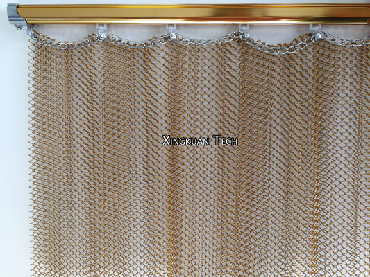 Hanging Metal Decorative Mesh Curtain Drapery For Interior Decoration