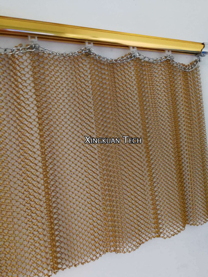 Hanging Metal Decorative Mesh Curtain Drapery For Interior Decoration