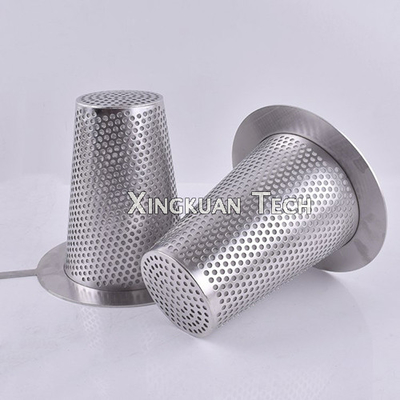 Temporary Stainless Steel Conical Strainer perforated woven for Pipeline filtration