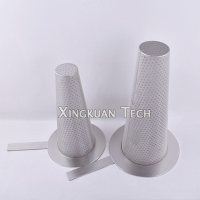 Temporary Stainless Steel Conical Strainer perforated woven for Pipeline filtration