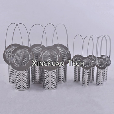 Pipeline Basket Stainless Steel Filter Screen With Bevel Mouth