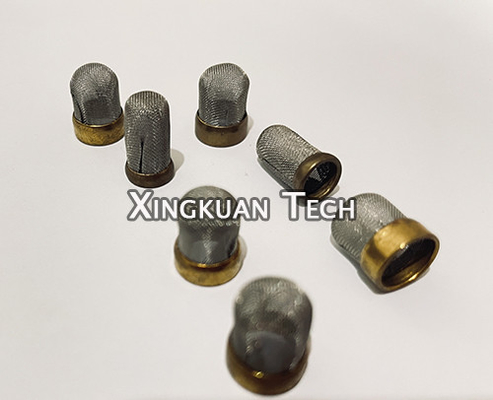 Stainless Steel Wire Mesh Filter Screen With Brass Rim Edge For Fuel Injector