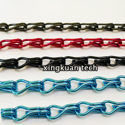 Aluminum Double Hook Chain Link Curtain , Aluminum Chain Door Curtain